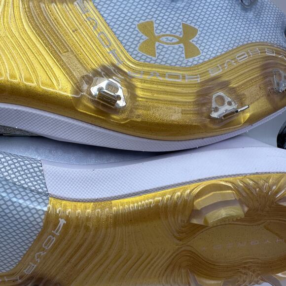 UNDER ARMOUR Men's 15 Harper 8 Low GT White Metallic Gold - Picture 8 of 9